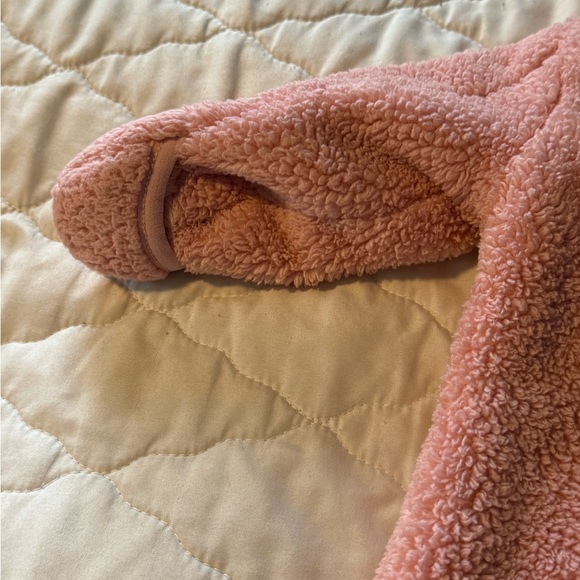 Eddie Bauer Baby Blush Pink Onesie Infant Fleece Plush Bear Hoodie Size … - Picture 4 of 8